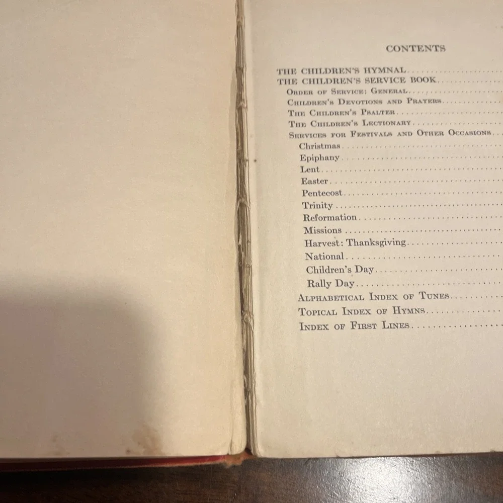 1929 - Children's Hymnal and Service Book - United Lutheran Church